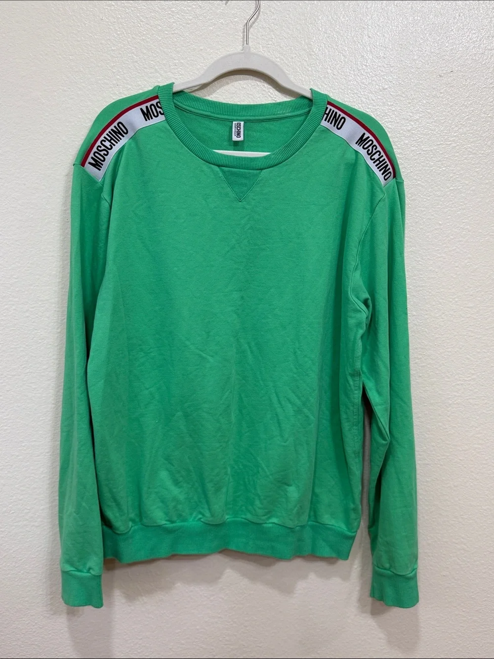 Moschino Underwear Men’s Green Crewneck Sweatshirt Size Large